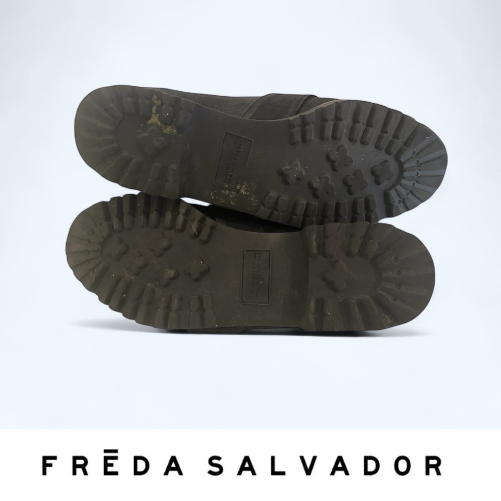 Freda Salvador Black Suede Char Loafers, Size 7.5, MSRP $400 - Picture 6 of 7